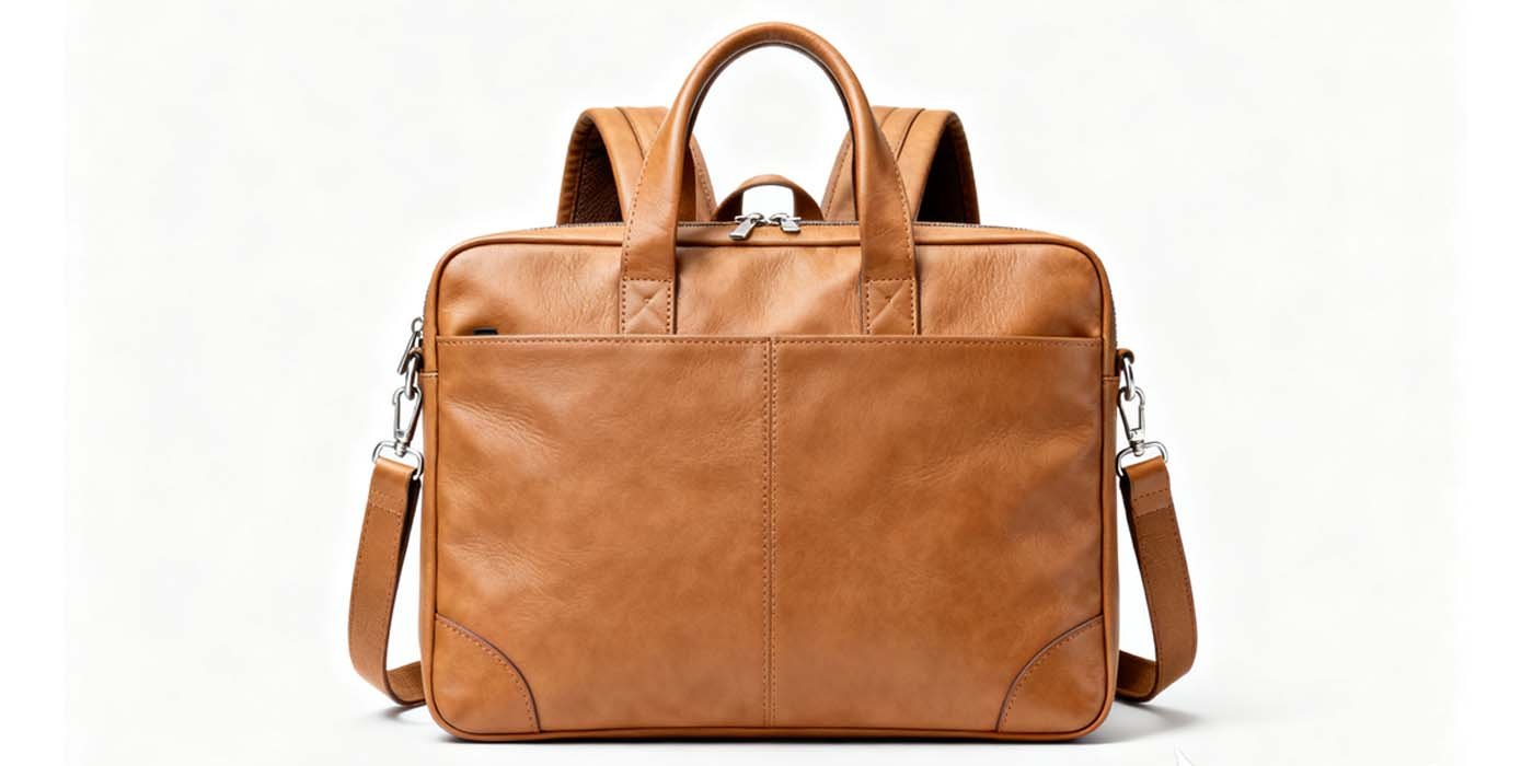 The Ultimate Guide to Choosing the Perfect Leather Laptop Bag - laptop bag Tan leather tote laptop bag with dual handles and backpack straps