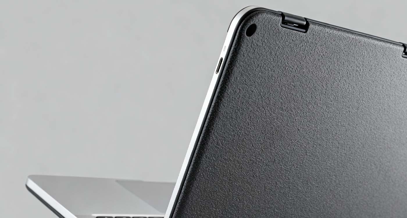 Best Buy Laptop Case: How to pick the perfect protection - laptop bag hard-shell snap-on laptop case on a silver laptop showing textured finish and clips