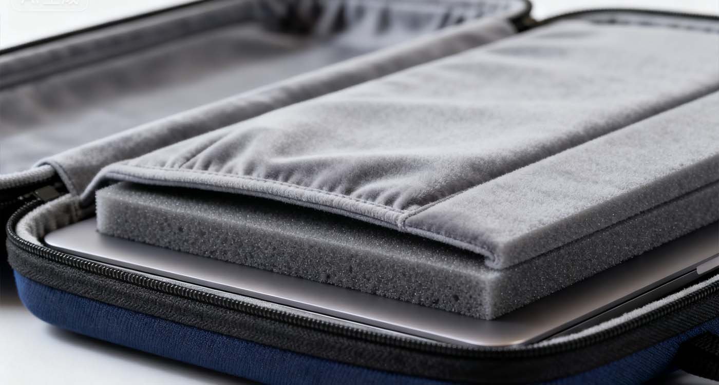 Finding the Best Buy Laptop Case: Your Complete Shopping Guide - laptop bag close-up of padded laptop sleeve showing thick foam and soft microfiber lining