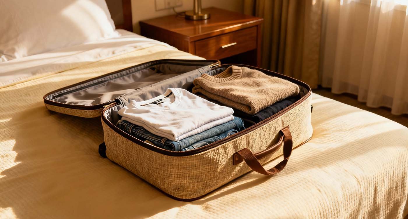 Best Travel Bags 2025 — The Ultimate Guide for Modern Travelers - laptop bag Open weekender bag on hotel bed