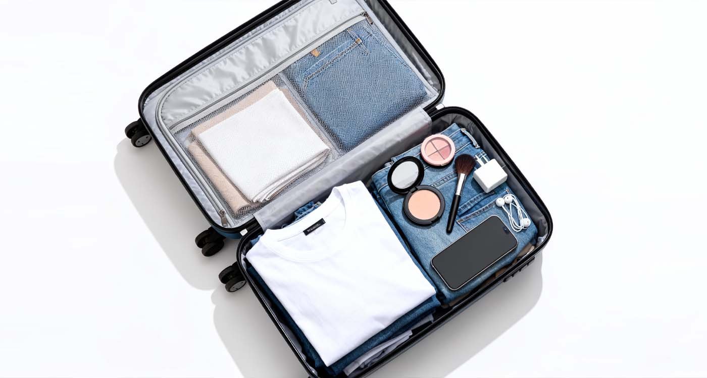 Best Travel Bags for Women 2025 — Stylish, Smart & Ready for Adventure - laptop bag Open travel bag with packed essentials