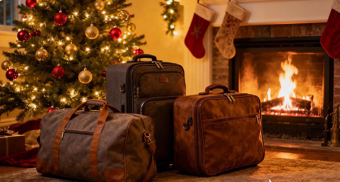 Best Travel Bags for Holidays 2025 — Pack Smart, Travel in Style - laptop bag Travel bags near Christmas tree