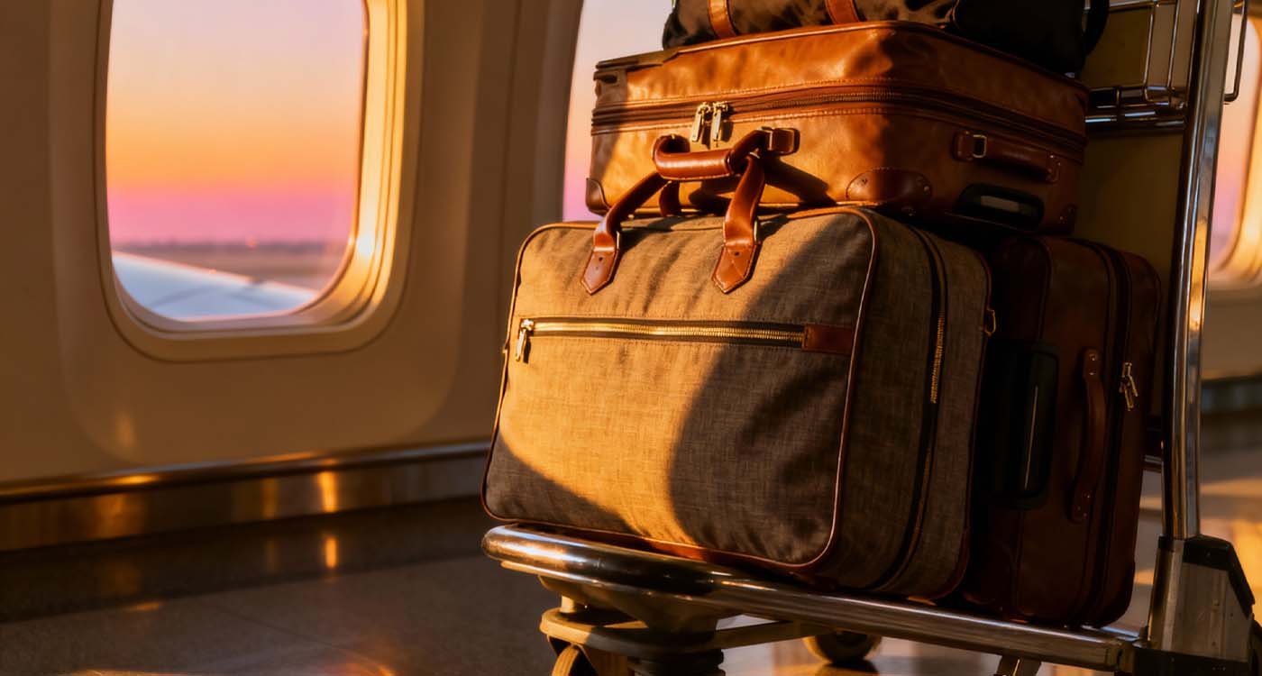 Best Travel Bags for Holidays 2025 — Pack Smart, Travel in Style - laptop bag Travel bags on airport trolley