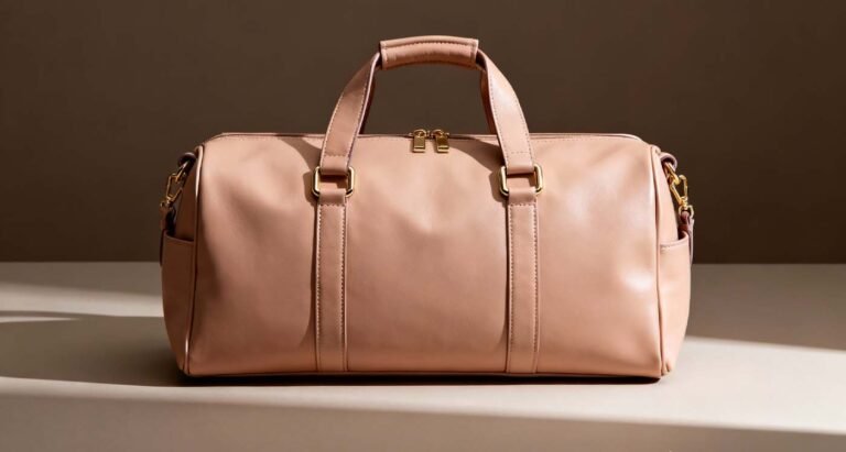 The Ultimate Gym Bag for Women: Combining Style with Fitness Function - laptop bag vegan leather women’s gym bag displayed on minimalist surface